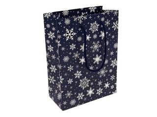 Papīra maisiņš ar rokturiem Zsv. 160x80x220mm, tumši zils