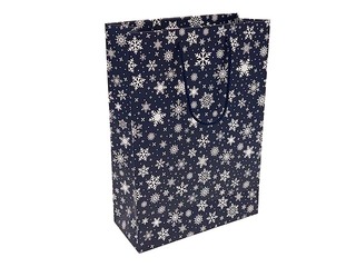Papīra maisiņš ar rokturiem Zsv. 230x100x330mm, tumši zils