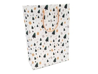 Papīra maisiņš ar rokturiem Zsv. 230x100x330mm, balts