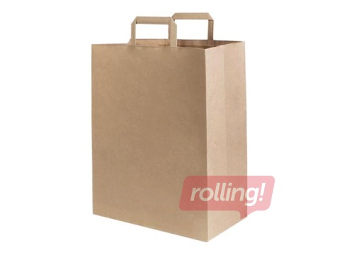 Papīra maisiņš ar rokturiem, brūns, 320x160x390mm