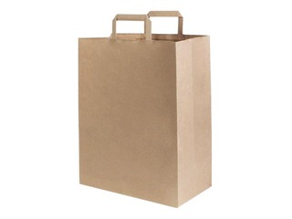Papīra maisiņš ar rokturiem, brūns, 320x160x390mm