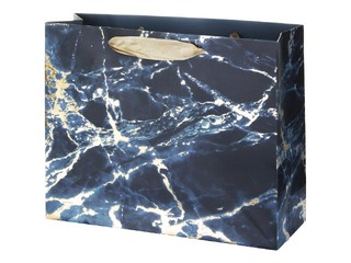 Dāvanu maisiņš ar auduma rokturi, 200x250x80mm, zils