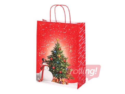 Dāvanu maisiņš papīra Snowman Zsv., 220x100x290mm