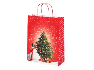 Dāvanu maisiņš papīra Snowman Zsv., 220x100x290mm