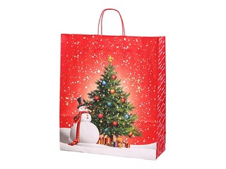 Dāvanu maisiņš papīra Snowman Zsv., 360x120x410mm