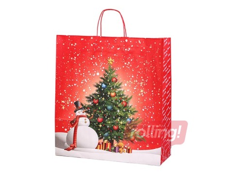Dāvanu maisiņš papīra Snowman Zsv., 450x150x490mm