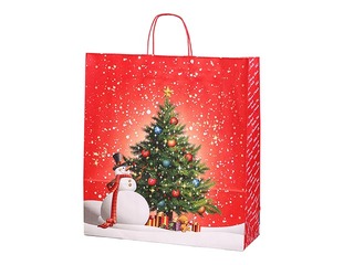 Dāvanu maisiņš papīra Snowman Zsv., 450x150x490mm