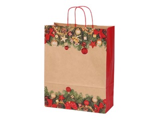 Dāvanu maisiņš ar rokturiem Zsv., 220x100x290mm, kraftpapīra, brūns