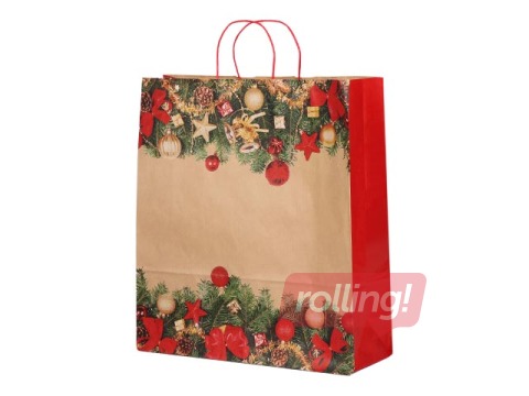 Dāvanu maisiņš ar rokturiem Zsv., 450x150x490mm, kraftpapīra, brūns