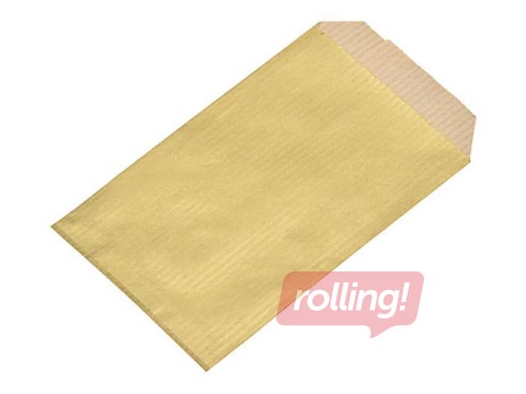 Maisiņš papīra, 70x120mm, zelta krāsā, 1 gab