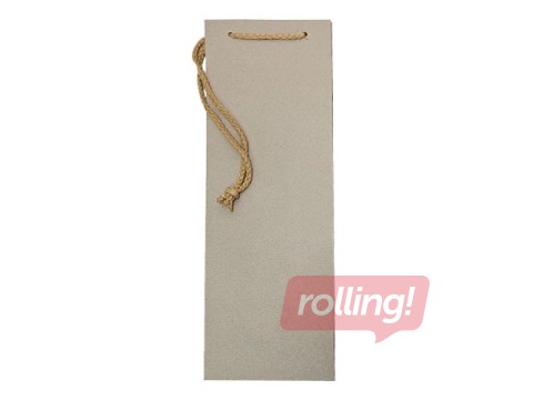 Papīra maisiņš pudelēm, 120x90x390mm, bēšs