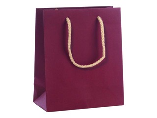 Papīra maisiņš ar rokturiem, 160x80x190 mm, bordo