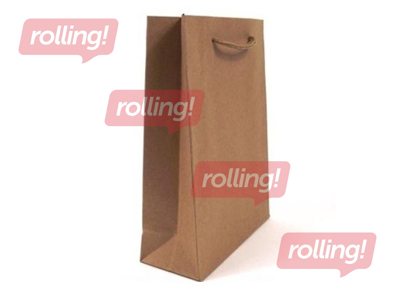 Papīra maisiņš ar rokturiem, kraftpapīra, brūns, 310x100x410mm
