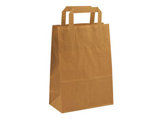 Papīra maisiņš ar rokturiem, brūns, 200x100x280mm