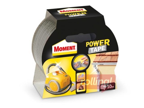 Izolācijas līmlente ar stiegrojumu Moment  Power 5 cm x 10m, sudraba