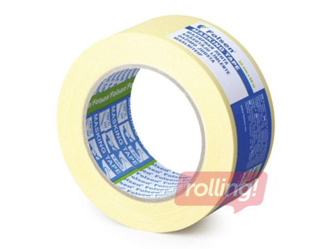 Papīra krāsotāju līmlente Folsen, dzeltena, 50mm x 50m
