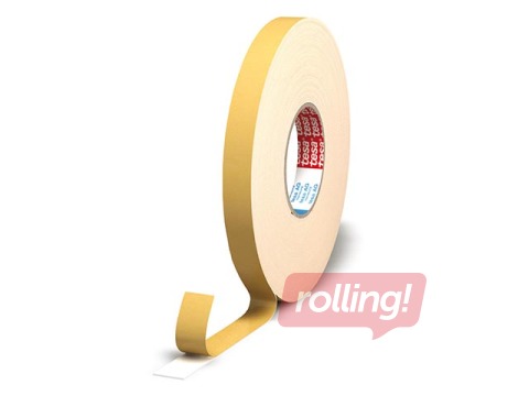 Līmlente divpusēja Tesa, putota, PE/sintētiskais kaučuks, 19 mm x 25 m