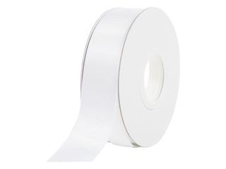 Dāvanu saiņošanas lente 25 mm/ 25 m, White, auduma