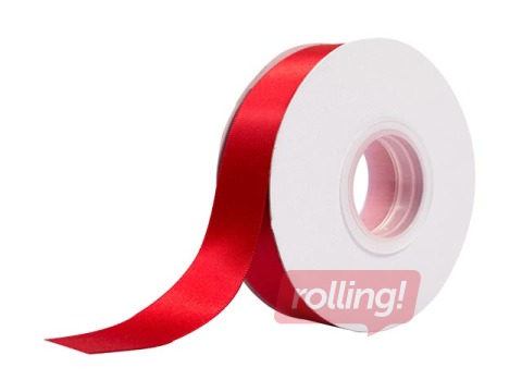 Dāvanu saiņošanas lente 25 mm/ 25 m, Hot Red, auduma