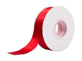 Dāvanu saiņošanas lente 25 mm/ 25 m, Hot Red, auduma