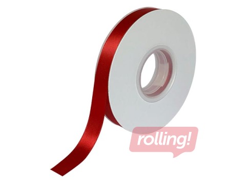 Dāvanu saiņošanas lente 13 mm/ 25 m, Red, auduma