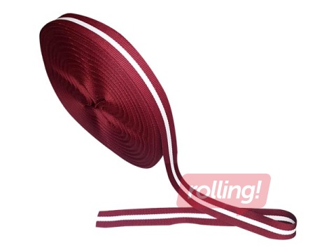 Latvijas karoga lente, 15 mm, 25m