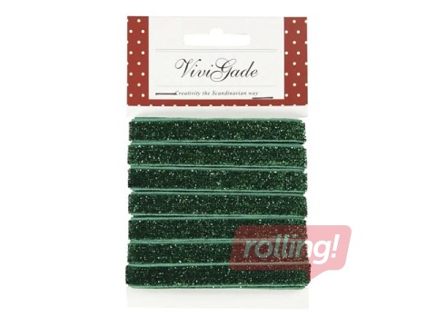 Dekoratīva lente 10 mm, 5 m, zaļa