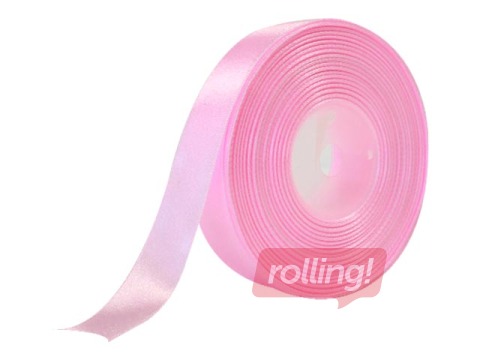 Dāvanu saiņošanas lente 25 mm/ 25 m, satīna, gaiši rozā