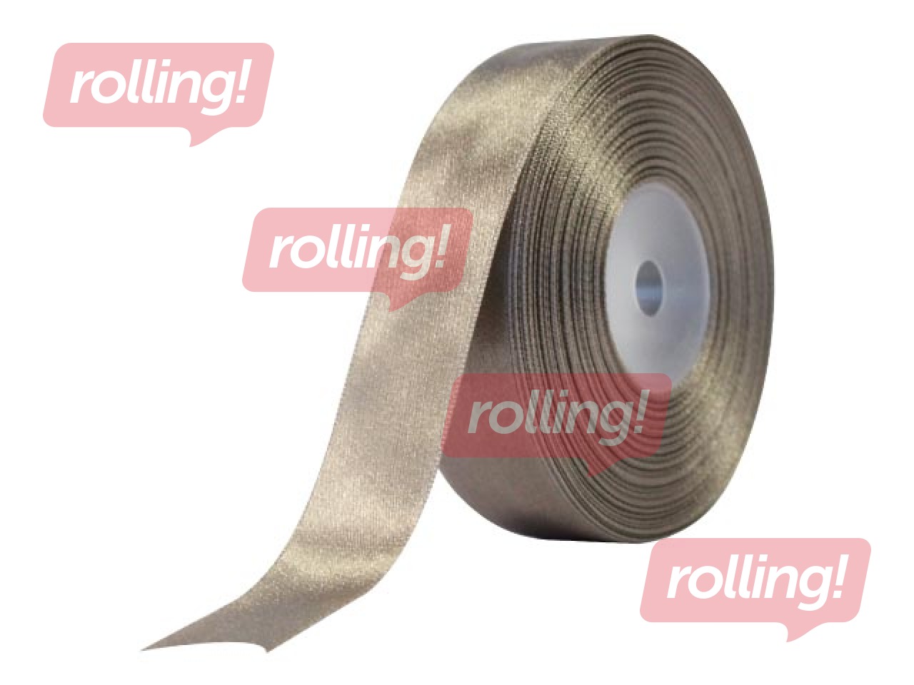 Dāvanu saiņošanas lente 25 mm/ 25 m, satīna, tumši bēša