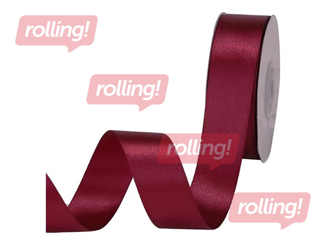 Dāvanu saiņošanas lente 25 mm/ 25 m, satīna, WineRed