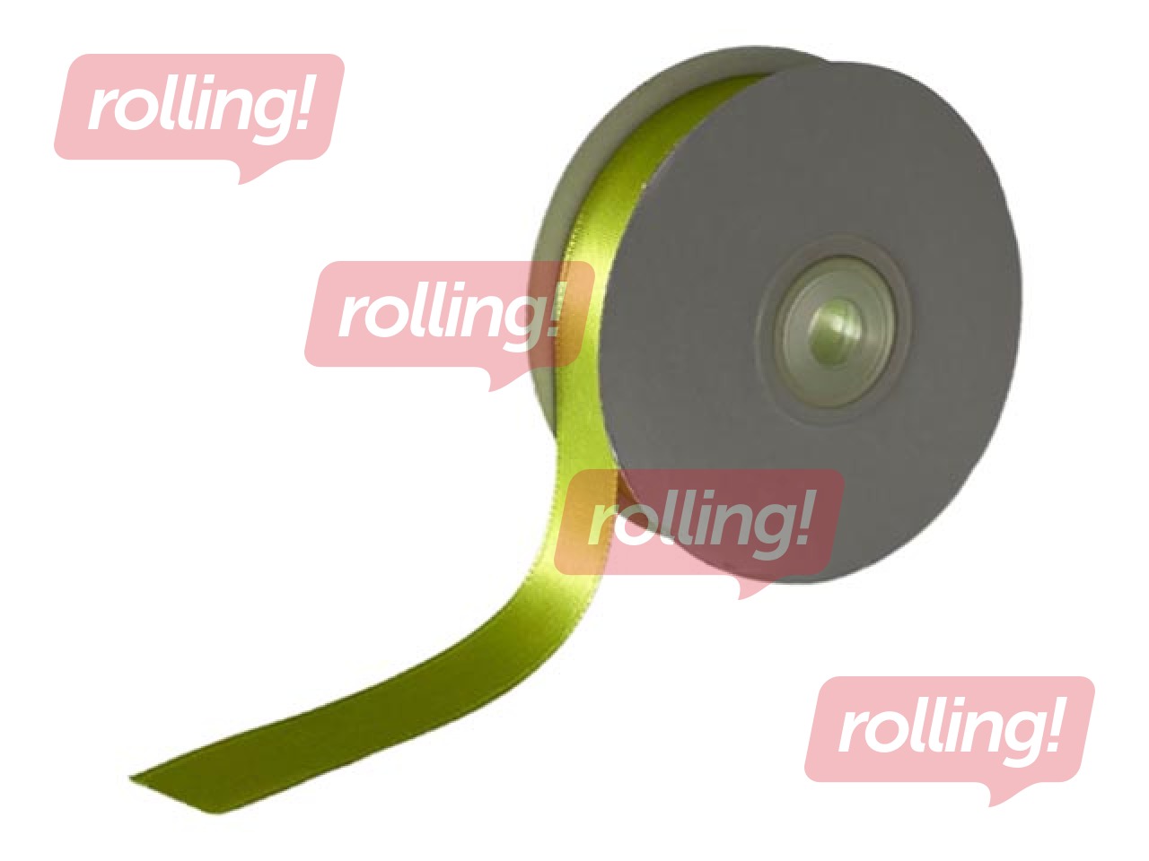 Dāvanu saiņošanas lente 12 mm/ 25 m, satīna, Teagreen