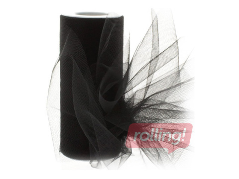 Dāvanu saiņošanas tills ruļļos, melns, 15cm x 9m