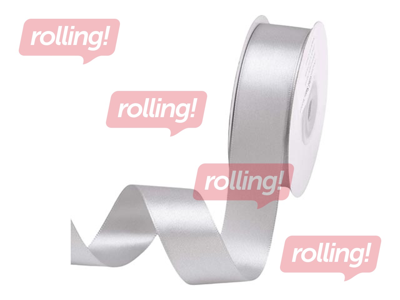Dāvanu saiņošanas lente 25 mm/ 25 m, satīna, Grey