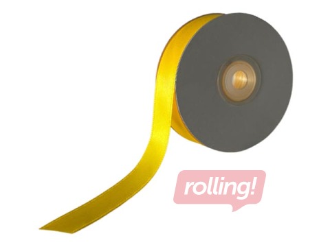 Dāvanu saiņošanas lente 12 mm/ 25 m, satīna, dzeltena