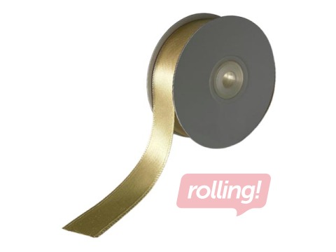 Dāvanu saiņošanas lente 12 mm/ 25 m, satīna, Taupegold