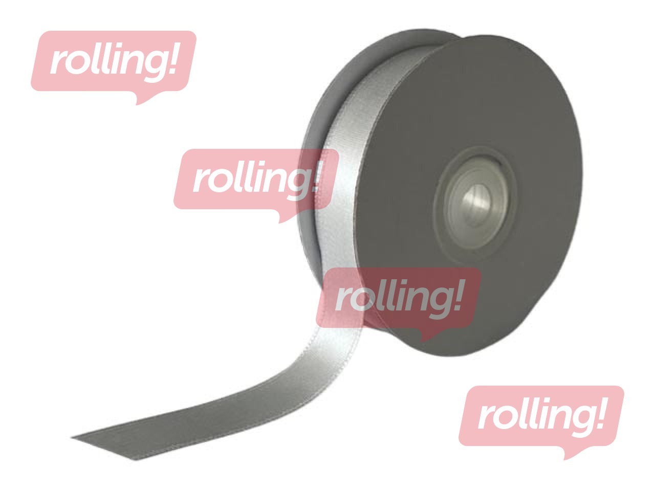 Dāvanu saiņošanas lente 12 mm/ 25 m, satīna, Lightgray