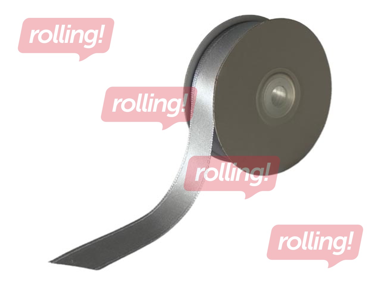 Dāvanu saiņošanas lente 12 mm/ 25 m, satīna, Grey