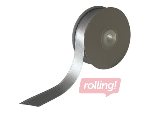 Dāvanu saiņošanas lente 12 mm/ 25 m, satīna, Grey