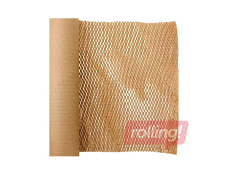 Šūnveida iepakojuma papīrs, Kraft, brūns, 50cm x 5m, 80g/m²