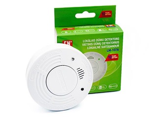 Lokālais dūmu detektors LM-107A, ar DC3V (iebūvētu CR123A) bateriju