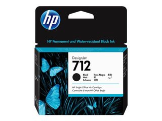 Tintes kasete HP 712, melna, 80ml