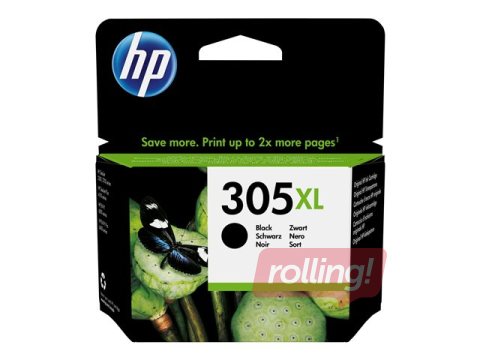 Tintes kasete HP 305XL, melna (240 lpp)