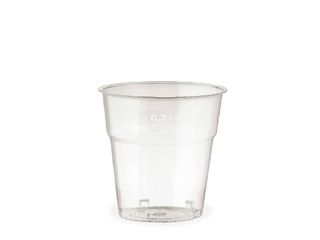 Glāzes plastmasas, caurspīdīgas, 200ml, 50 gab.