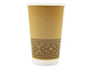 Glāzes papīra Ornament ar dubulto sienu ø90mm, 450ml, 25 gab.