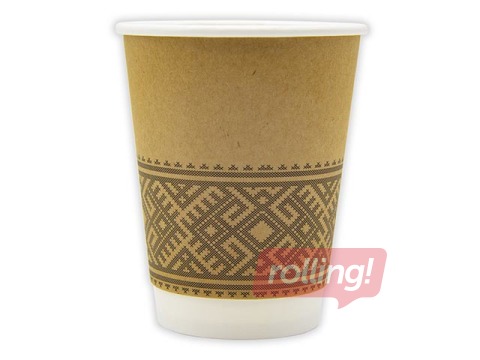 Glāzes papīra Ornament ar dubulto sienu ø90mm, 350ml, 25 gab.