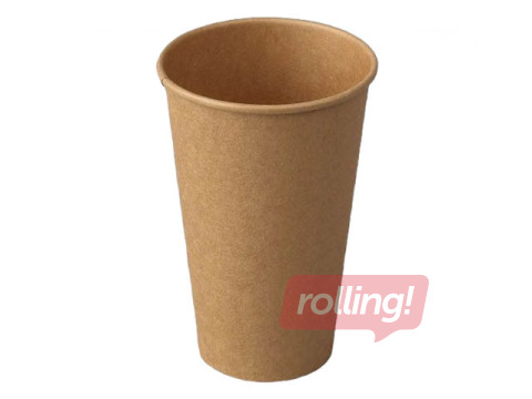 Glāzes papīra ø80mm, kraft, 250ml, brūnas, 100 gab.