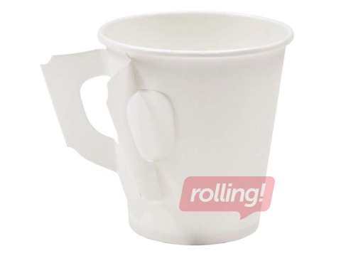 Glāze karstajiem dzērieniem, kartona ar osiņu, balta, 80ml, 50 gab.