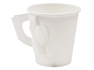 Glāze karstajiem dzērieniem 180 ml, kartona ar osiņu, 50 gab., balta