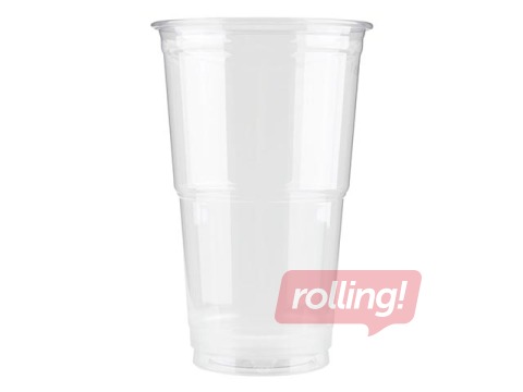 Glāzes, plastmasas PP, caurspīdīgas, 500ml, 50 gab.