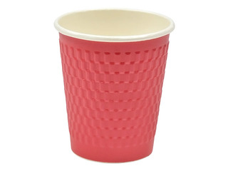 Papīra krūze rozā ar reljefu, ø 80mm, 250ml, 25 gab.